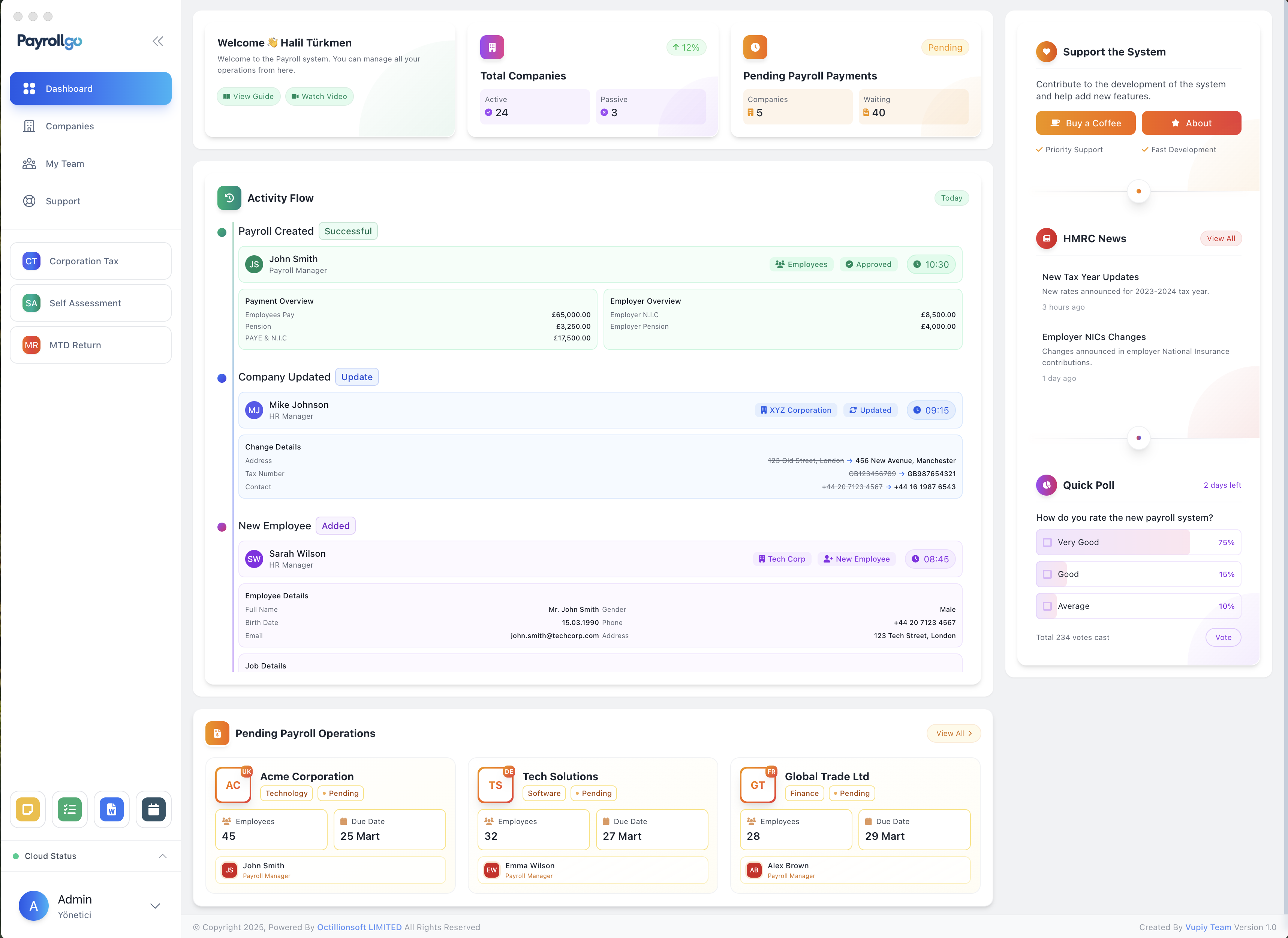 PayrollGo Dashboard